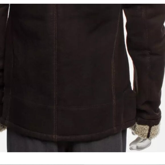 RARE Seraphin (Hermes Maker) Shearling Sheepskin Motorcycle Jacket Coat Mouton M - Picture 9 of 16